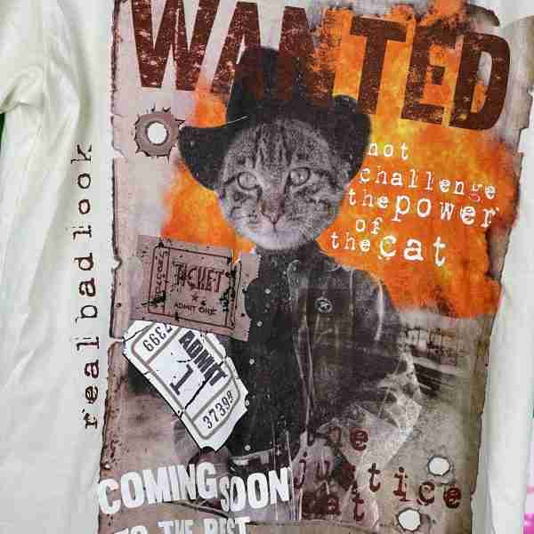 VIGOSS Jeans Wanted Cat Shirt - Image 3