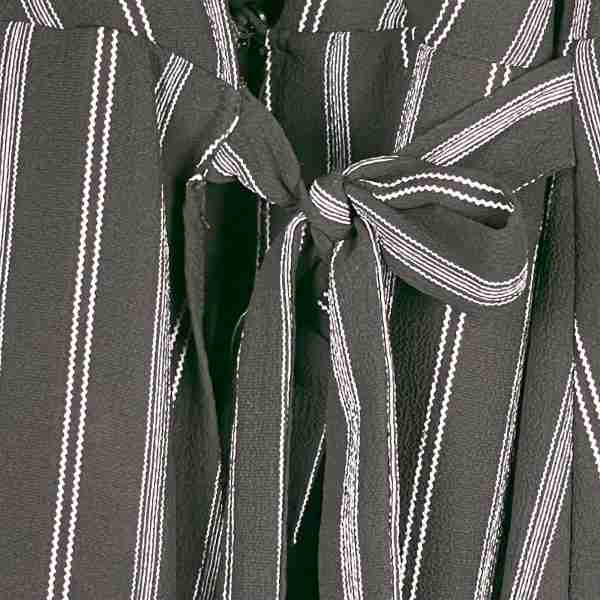 monteau Wrap Black Striped Dress - Image 3