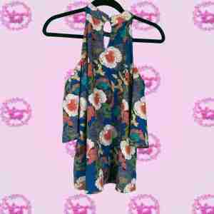 monteau Floral Halter Off The Shoulder Blouse