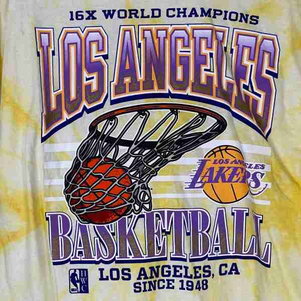 Lakers Yellow Tie Dye T-Shirt - Image 3