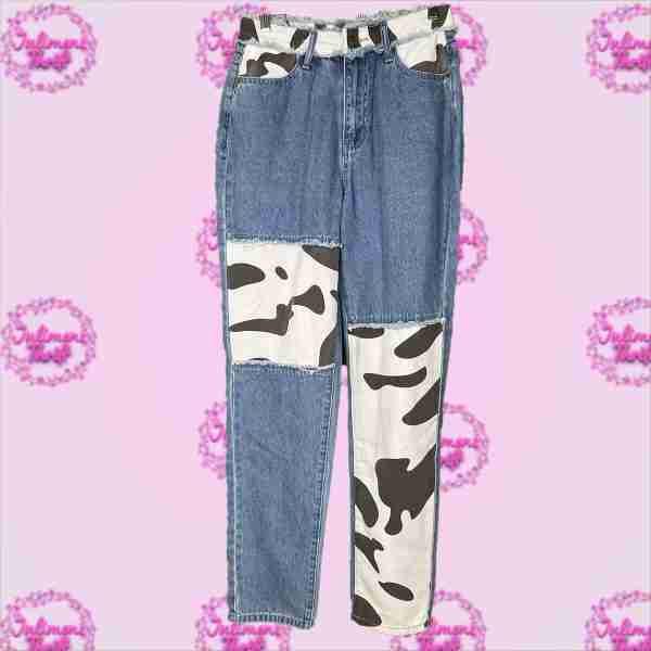 FASHIONNOVA Cow Print Jeans