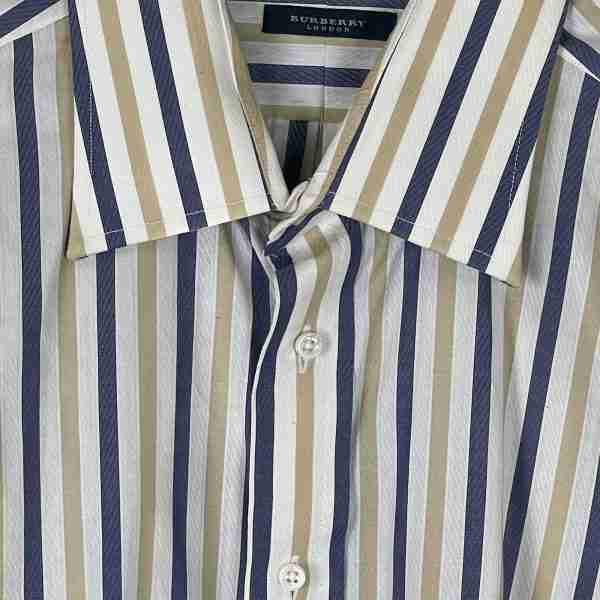 Burberry Blue + Gold Stripe Long Sleeve - Image 3