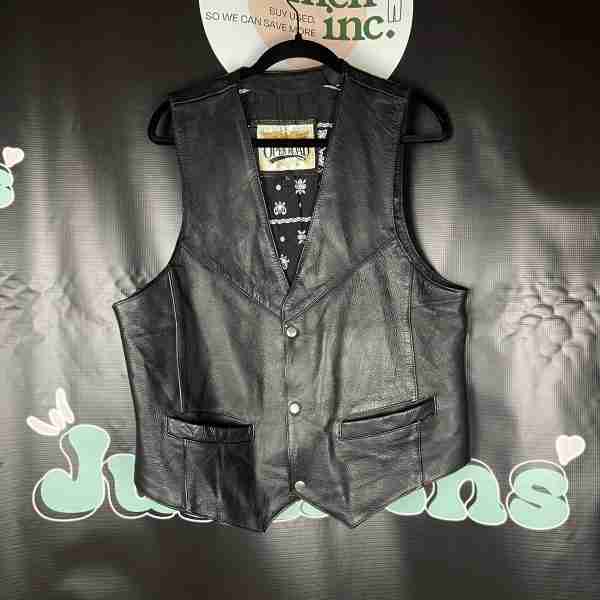 Vintage Open Road Leather Vest