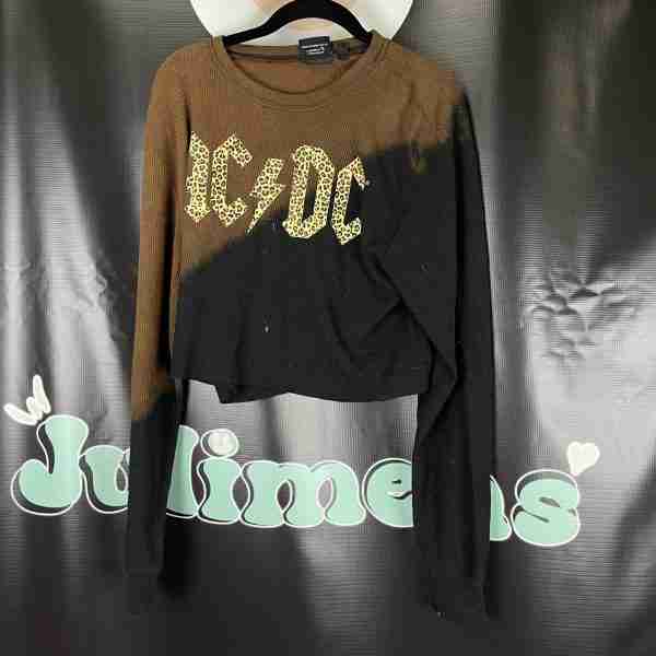 Bleach Dye ACDC Long Sleeve