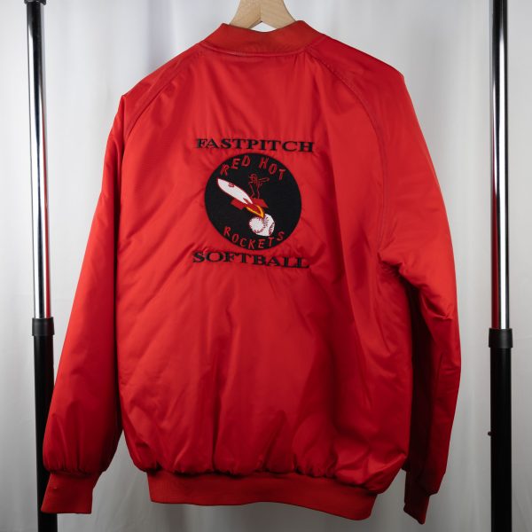Vintage Nike Red Hot Rockets Softball Jacket - Image 2