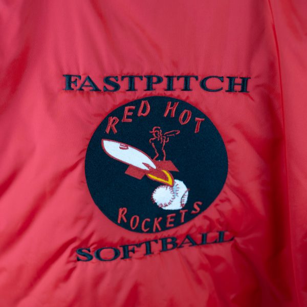 Vintage Nike Red Hot Rockets Softball Jacket - Image 6