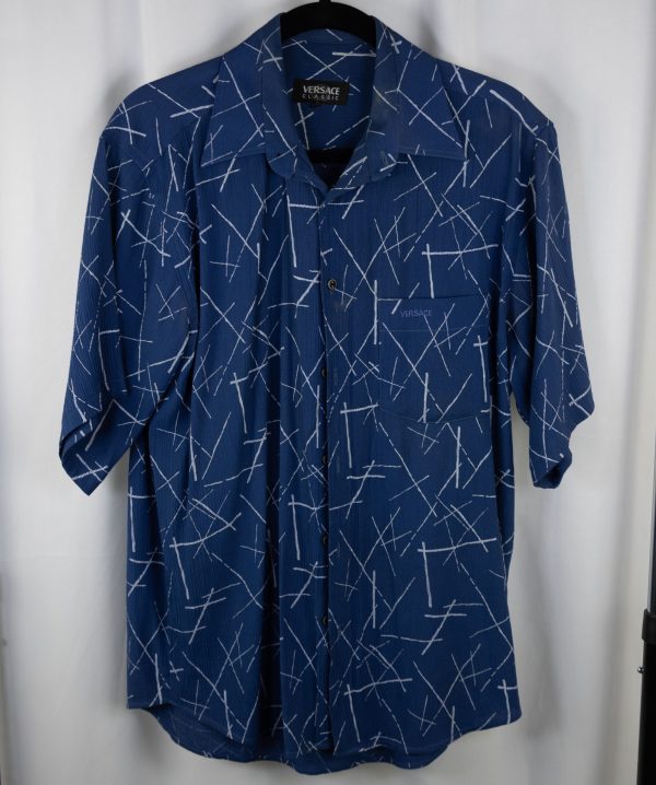 Versace Classic Blue Button Up