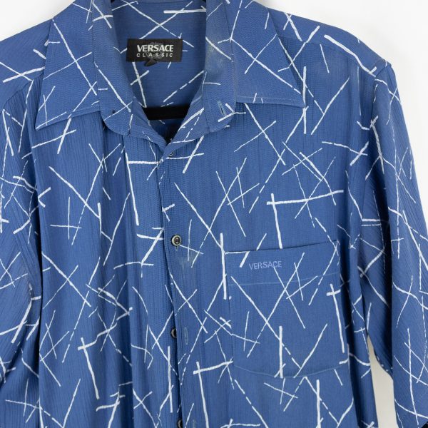 Versace Classic Blue Button Up - Image 2