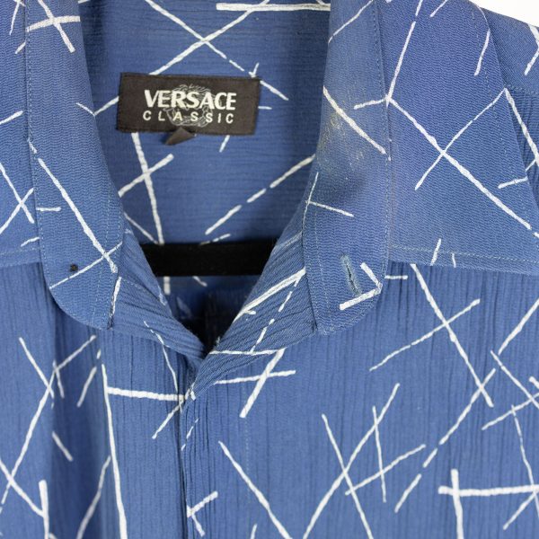 Versace Classic Blue Button Up - Image 4