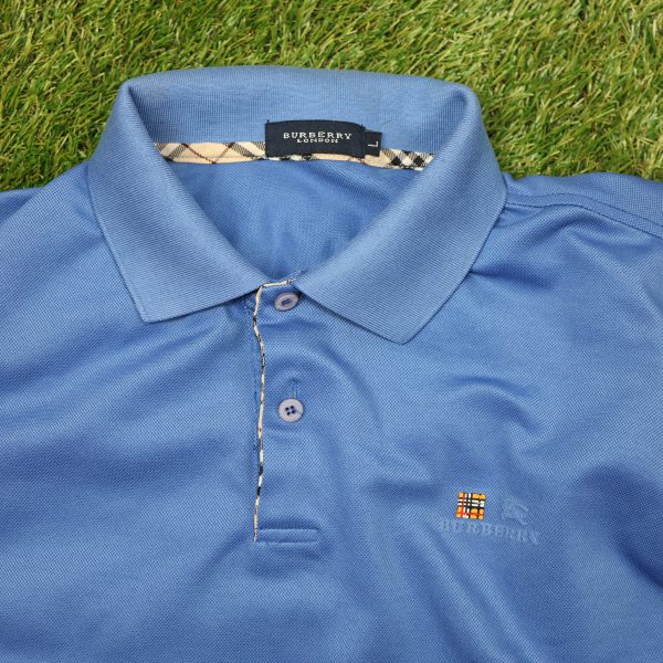 Burberry-Inspired Blue Polo - Image 2