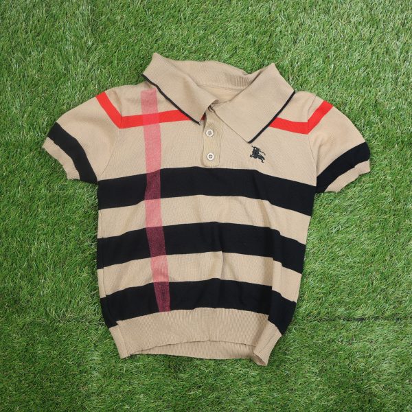 Burberry Inspired Striped Polo