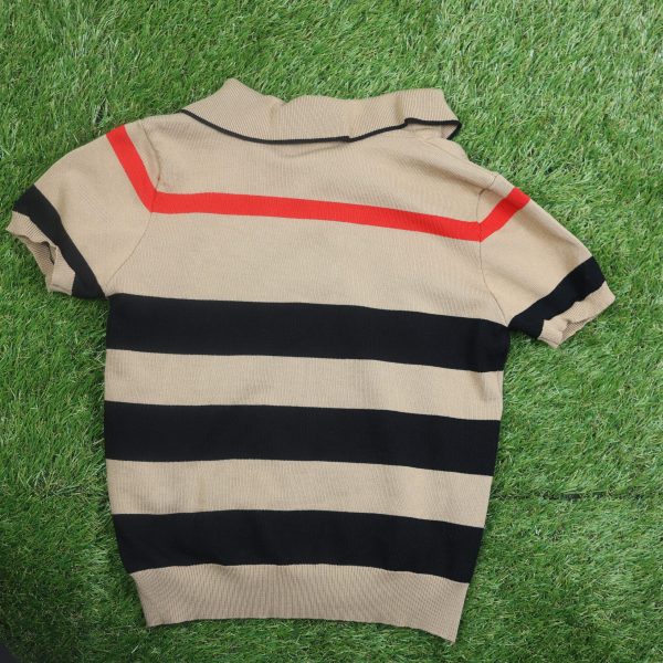Burberry Inspired Striped Polo - Image 4