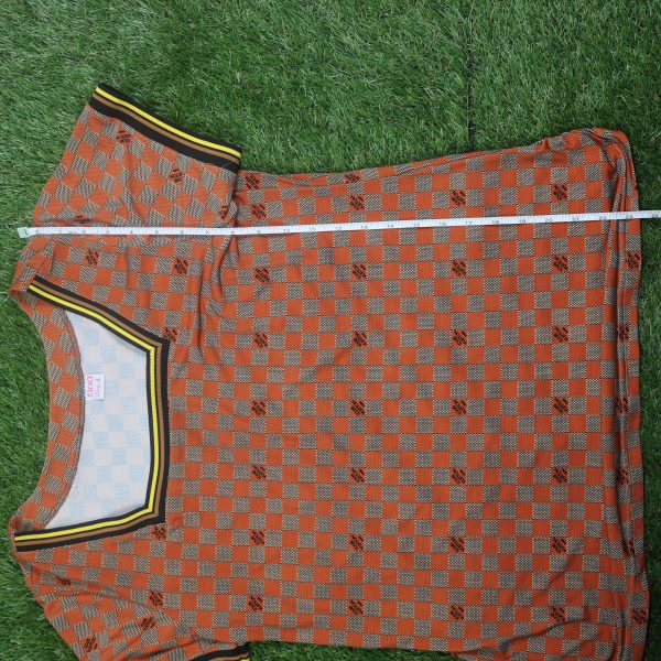 Checkered Brown/Orange Circa Top - Image 2
