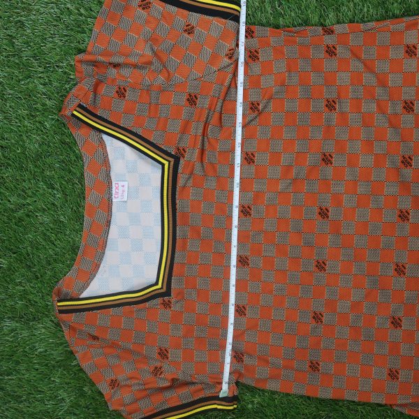 Checkered Brown/Orange Circa Top - Image 3