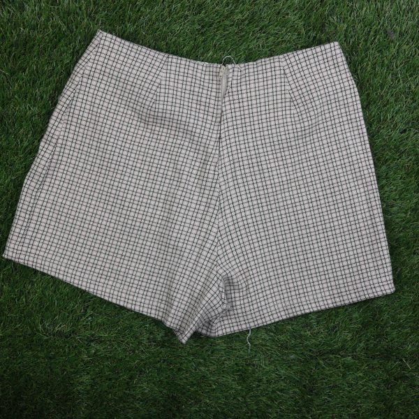 Beige Plaid Short