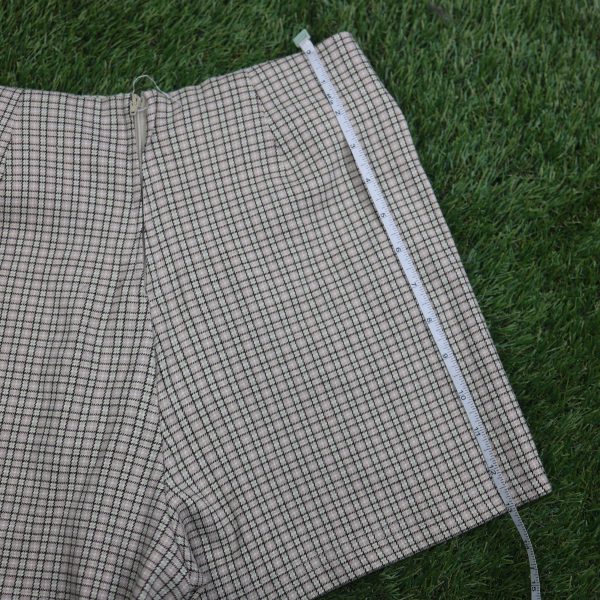 Beige Plaid Short - Image 2