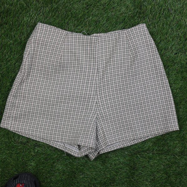 Beige Plaid Short - Image 4
