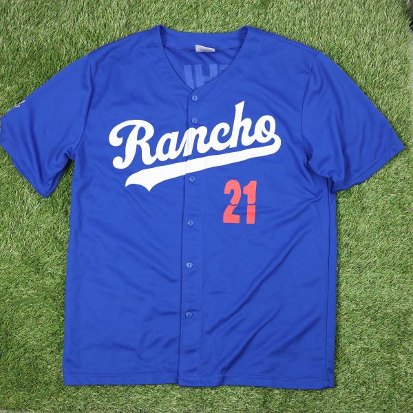 Rancho Blue Baseball Button-Up