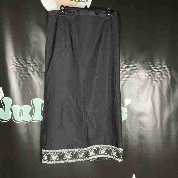 Long Black Skirt with Butterflies - Image 2